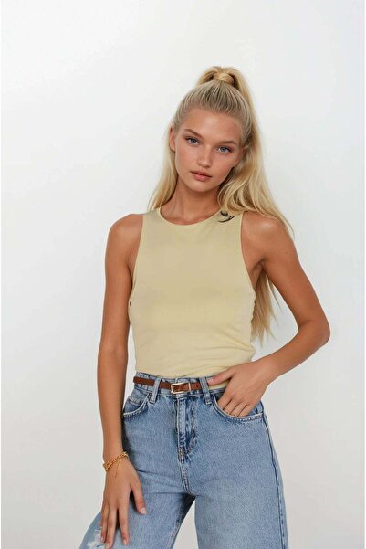 FABB قميص داخلي أصفر اللون