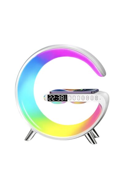 Z Zeleno Încărcător wireless și lampă LED RGB inteligentă, lumini reglabile, încărcare rapidă 15W, control prin aplicație