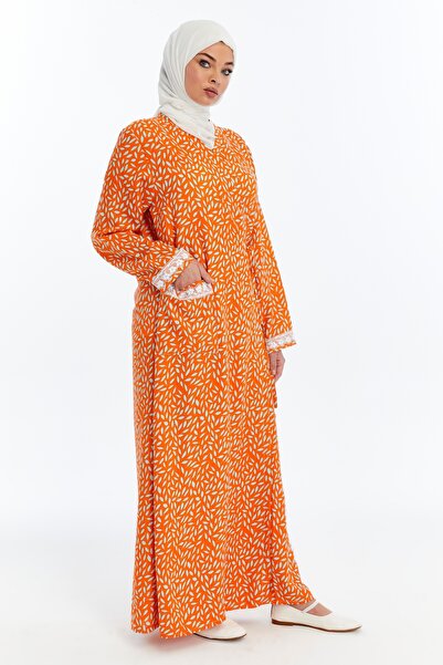 me like home Me-Like Cepli Dantelli Ev-Namaz Elbisesi