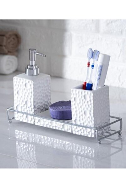 ACAR Odeon Stoneware 3-Piece Bathroom Set