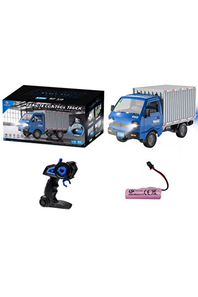Toy Blue Remote Control Charged Smoke Ejecting Closed Safe Van 3688-G149A
