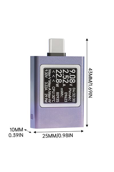 Choice black white screen HDC-085C Multi functional Type-C Charger Tester Voltage, Current, Power Meter DC