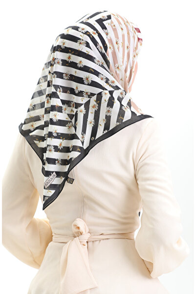 sefamerve Μαλακό κασκόλ Karaca 81057-07 Μαύρο Κόκκινο