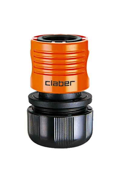 CLABER 1/2inch Hose Connector Black and Orange