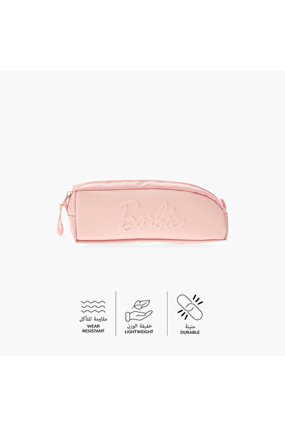mattel Barbie Embossed Pencil Pouch with Zip Closure