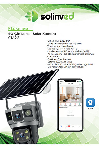 SOLİNVED CM26 SOLAR CAMERA-4G