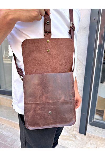 Fil Deri Genuine Leather - Magnetic - Modern Design - Shoulder Bag 1004