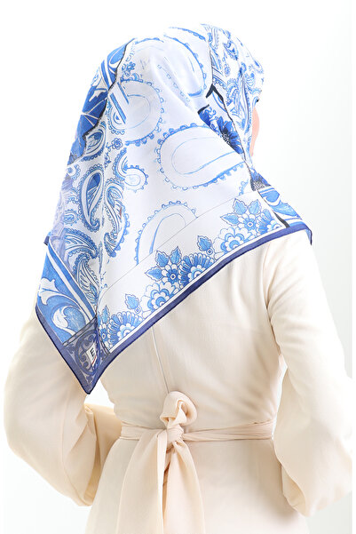 sefamerve Μαλακό κασκόλ Ethnic Pattern 90200-01 Indigo