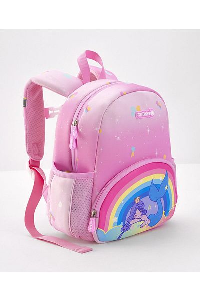 Bonfino Bonfino Mermaid School Bag, Ergonomic Support, Mesh Back Panel, Pink - 12 Inches