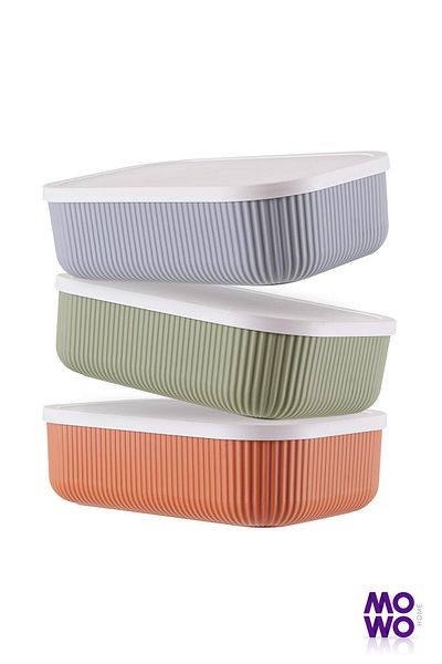 Mowo Home Trove 6 Pieces 3.2 Lt Kitchen Storage Container, Nofrost Deridon Freezer Refrigerator Organizer