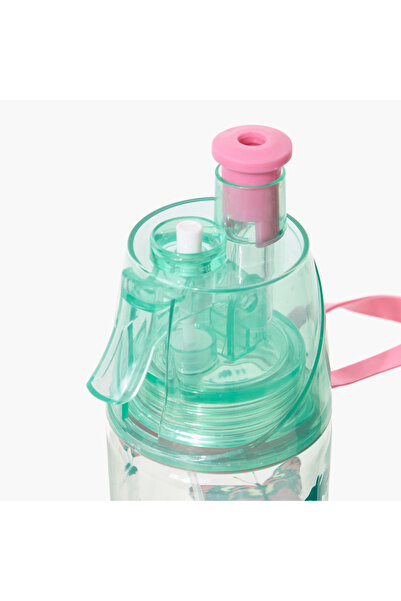 Juniors Butterfly Print Sipper Water Bottle with Screw Lid and Handle - 580 ml