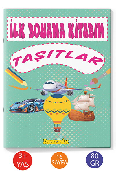 Ardemix İlk Boyama Kitabım Taşıtlar 16 Sayfa 80 Gr