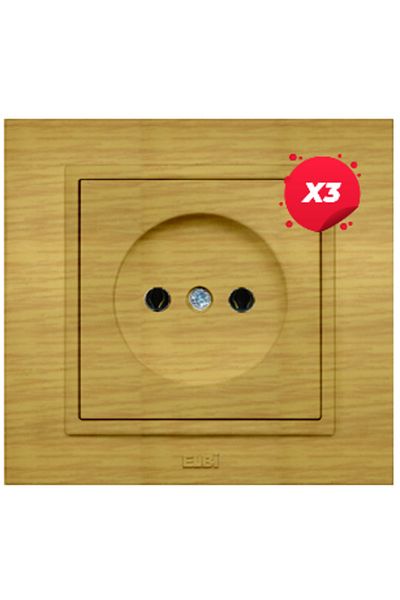 ELBI ELECTRIC X3 - Zena Maple Socket without CP ST White