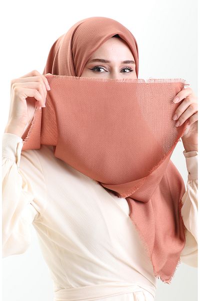 sefamerve Κασκόλ Koton Jacquard 90199-06 Χάλκινο