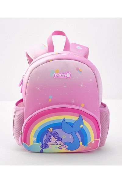 Bonfino Bonfino Mermaid School Bag, Ergonomic Support, Mesh Back Panel, Pink - 12 Inches