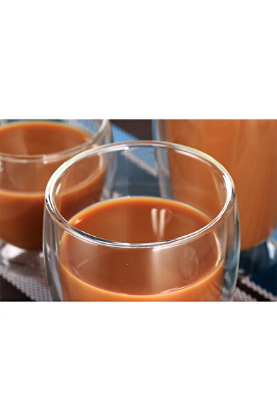 RAHEL Pahar din sticla cu pereti dubli, termorezistent, avand design modern, capacitate 350 ml