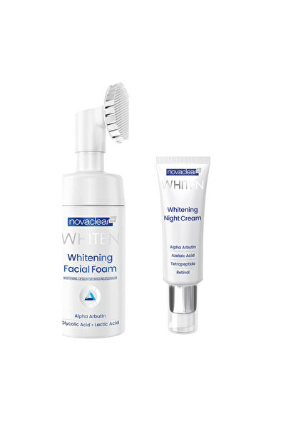 Novaclear كريم تبييض ليلي 50 مل + رغوة تبييض الوجه (عبوة العرض)