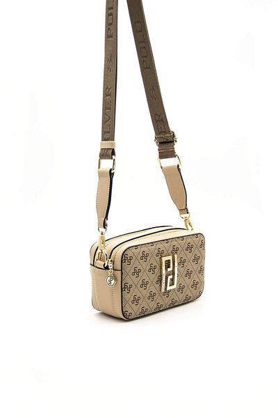 Silver Polo CROSS BAG/LOGO PRINTEDSilver Polo DARK BEIGE Cross Bag
