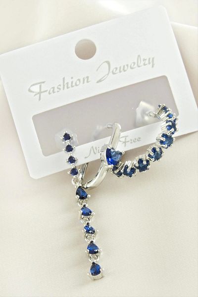 AC BOX 3 Pieces Heart Zircon Stone Earrings