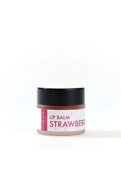 Polente Natural Strawberry Lip Balm - Moisturizing Lip Cream (10 ml)