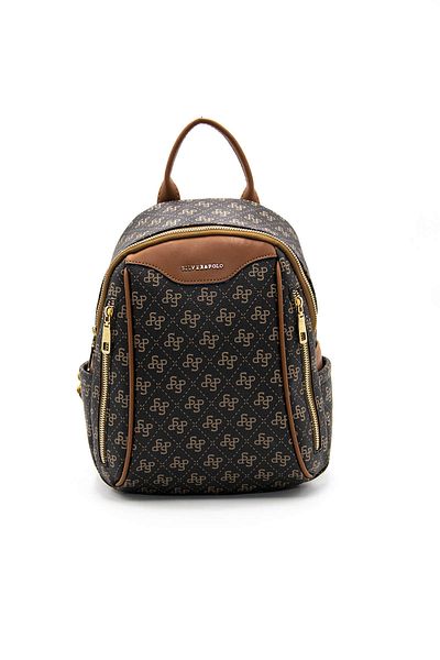 Silver Polo BACKPACK/LOGO PRINTEDSilver Polo BROWN YELLOW Backpack