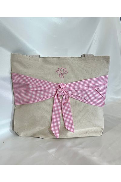 LTS bag Linen Shoulder Bag (with Bow)