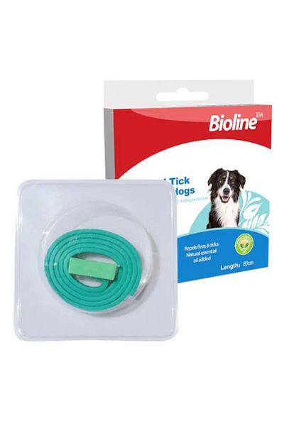Bioline Natural Flea & Tick Collar for Dogs, 60cm - Eucalyptus Oil Protection