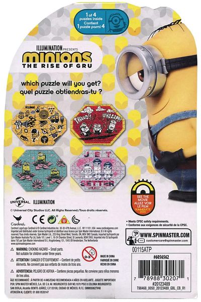 CARDINAL Minions The Rise of Gru 100 Piece Jigsaw Puzzle with Travel Tin