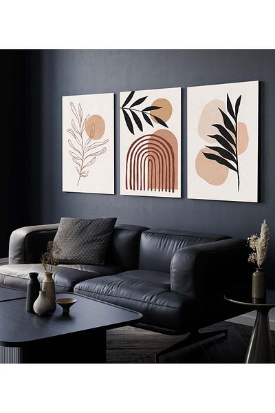 Hagen Pictură de perete cu aspect de cadru Pictură boemă Picturi de bucătărie Pictură din 3 piese Pictură modernă Calitate premium