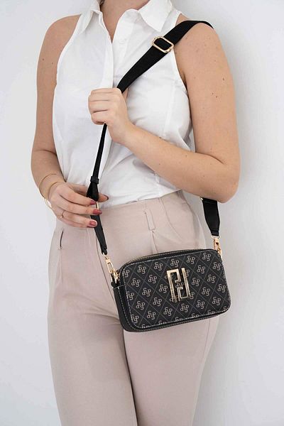 Silver Polo CROSS BAG/LOGO PRINTEDSilver Polo SMOKED Cross Bag