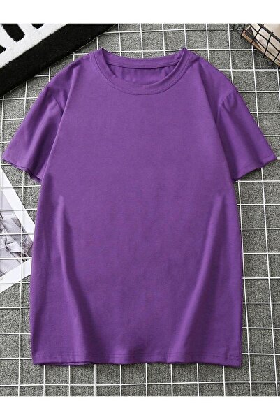 JustBS Slim Fit Purple T-Shirt