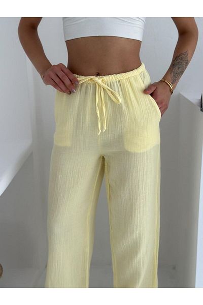 MODAMOR High Waist Tie-Waist Baggy Pants