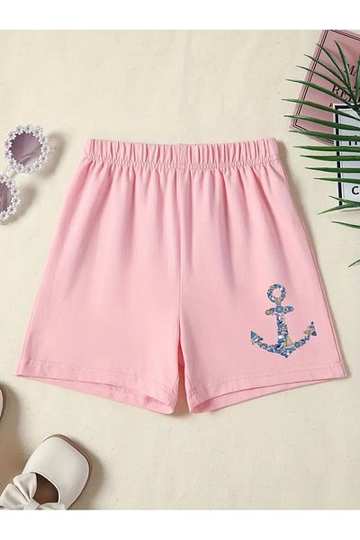 buendiakids Pantaloni scurți roz cu imprimeu Capa pentru fete/băieți