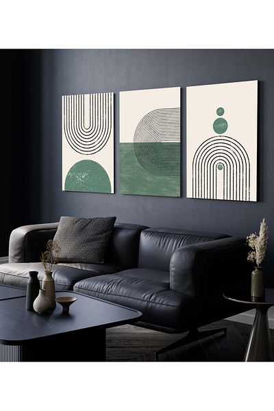 Hagen Pictură de perete Cadru Aspect Picturi de bucătărie Pictură modernă Pictură boemă Pictură de calitate premium Pictură din 3 piese