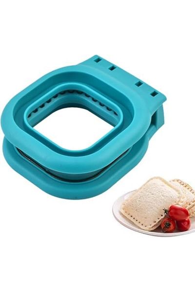 Generic Sandwich Cutter and Seal, Square Shape, 14.2 × 12 × 4.6 cm, Multi-color