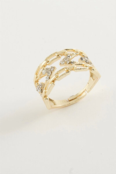 Eco Lounge Chain Shaped Zircon Stone Ring