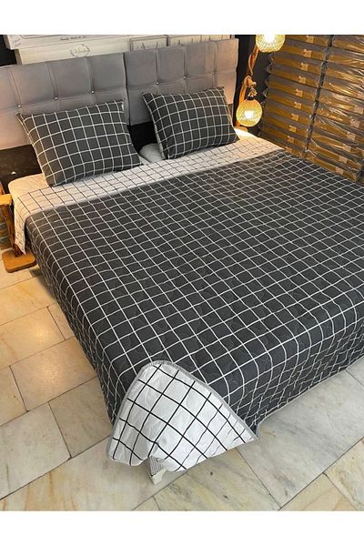 VİLERA HOME Double Personal Square Pillow Cover Double Sided Multi-Purpose Bed Cover