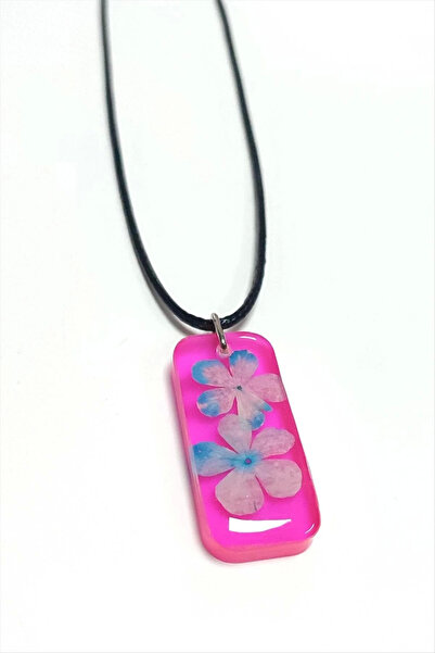 Eco Lounge Snowball Flower Rectangular Epoxy Pendant