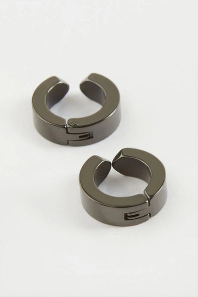 FTAKRY Magnetic Steel Men's Earrings Clipped 2 Pieces