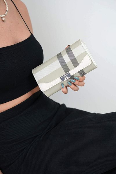Silver Polo WALLET/PLAIDSilver Polo A.GREEN Wallet & Card Holder