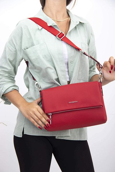 Silver Polo WOMEN'S BAGSilver Polo RED Shoulder Bag
