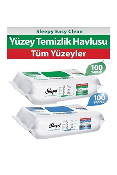 Sleepy Yüzey Temizlik Havlusu 100 Yaprak+Sleepy Çamaşır Suyu Katkılı Temizlik...