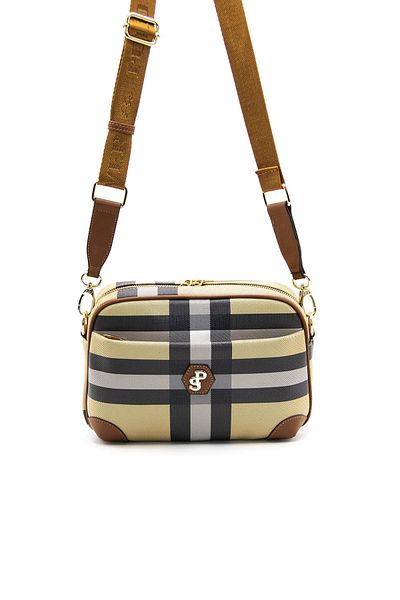 Silver Polo CROSS BAG/PLAIDSilver Polo BEIGE Cross Bag