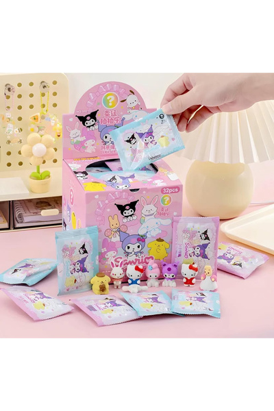 synshop Kuromi Cinnamoroll My Melodi Melody Hello Kitty Sanrio 1Adet Süpriz Paket Yapboz Silgi 4cm