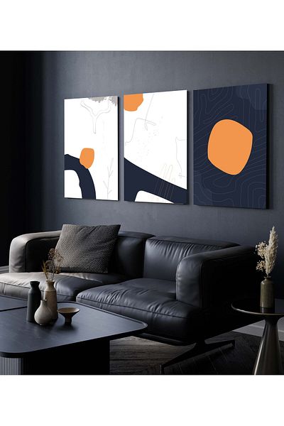 Hagen Pictură de perete Pictură de bucătărie Pictură din 3 piese Pictură modernă cu aspect de cadru Pictură boemă Calitate premium