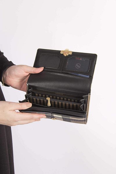 Silver Polo WALLET/PLAIDSilver Polo BROWN Wallet & Card Holder
