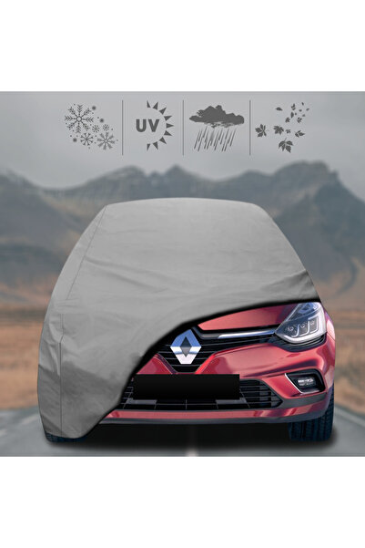 ULTRASHOP Renault Clio (2012 - 2019) Oto Branda Su Geçirmez Miflonlu Araba Brandası Klipsli Araba Çadırı
