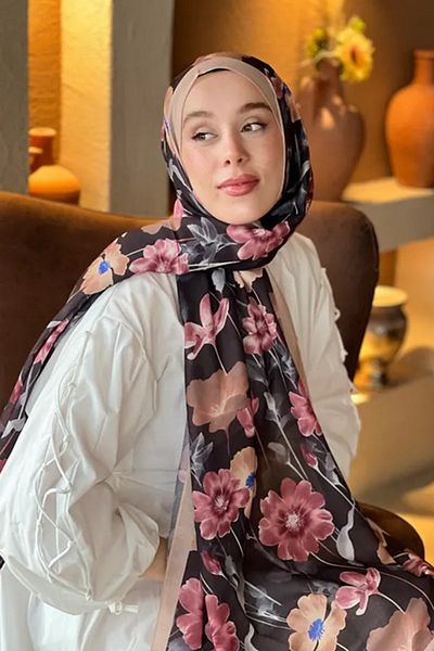 Tesettür Diyarı Fiori Pattern Lina Shawl