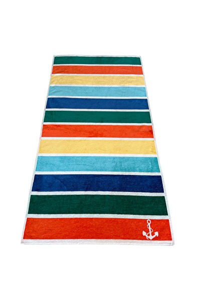 OEM 100% cotton beach towel, 80x150 cm, 550g/sqm, PPB58