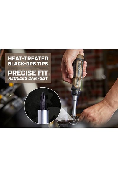 Spec Ops 12-in-1 Heat-Treated Steel Drop Tested Magnetic Tip Ratcheting Screwdriver Multicolor 3.5inch